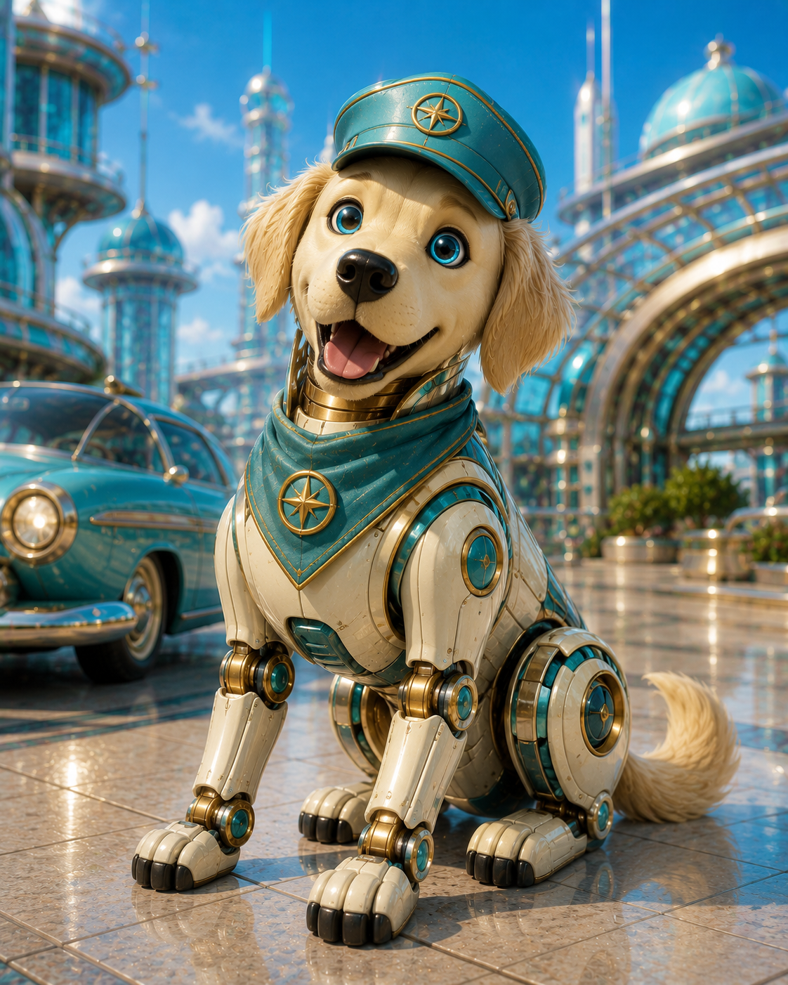 Radar, robot golden retriever