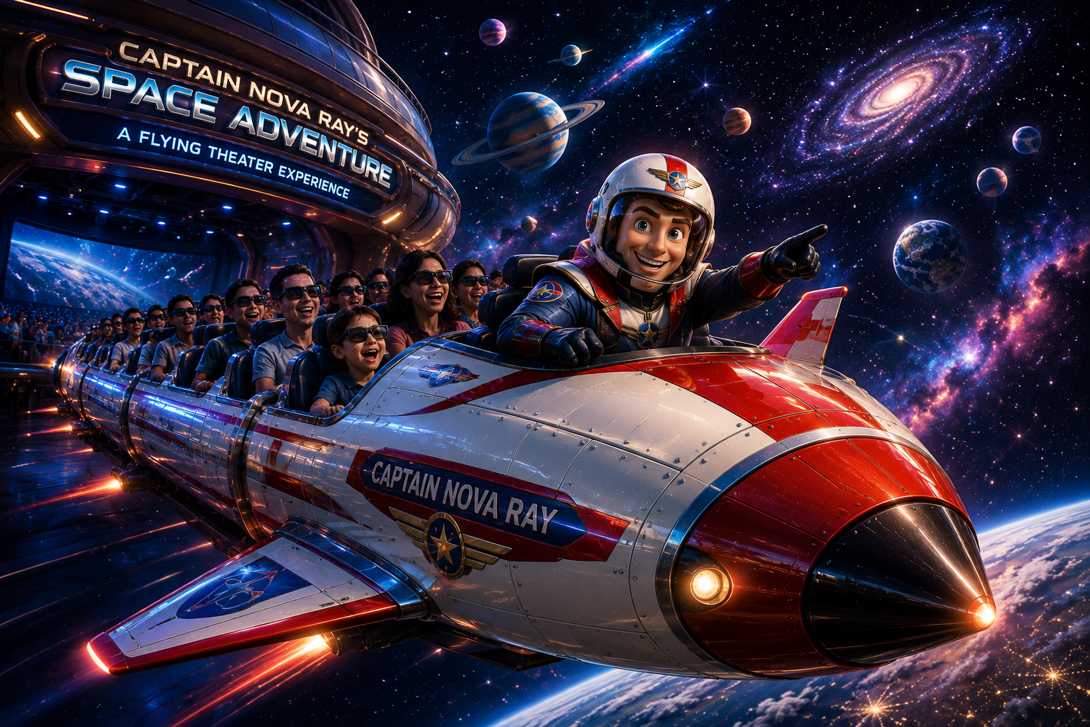 Captain Nova Ray's immersive space adventure attraction