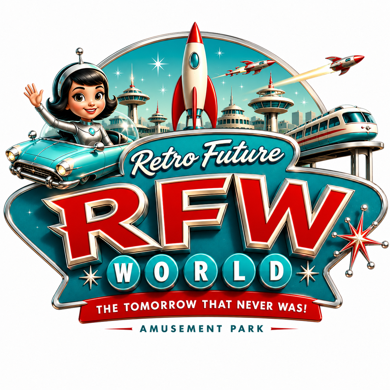 Retro Future World logo